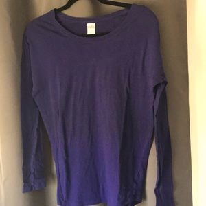 Purple long sleeved shirt